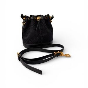 Tory Burch Black Crossbody Bag with Gold Accents